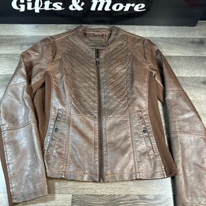 Maurices Brown Leather Women's Jacket